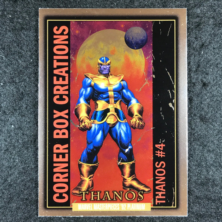 2024 Marvel Masterpieces '92 Platinum THANOS Corner Box Creations Base #11