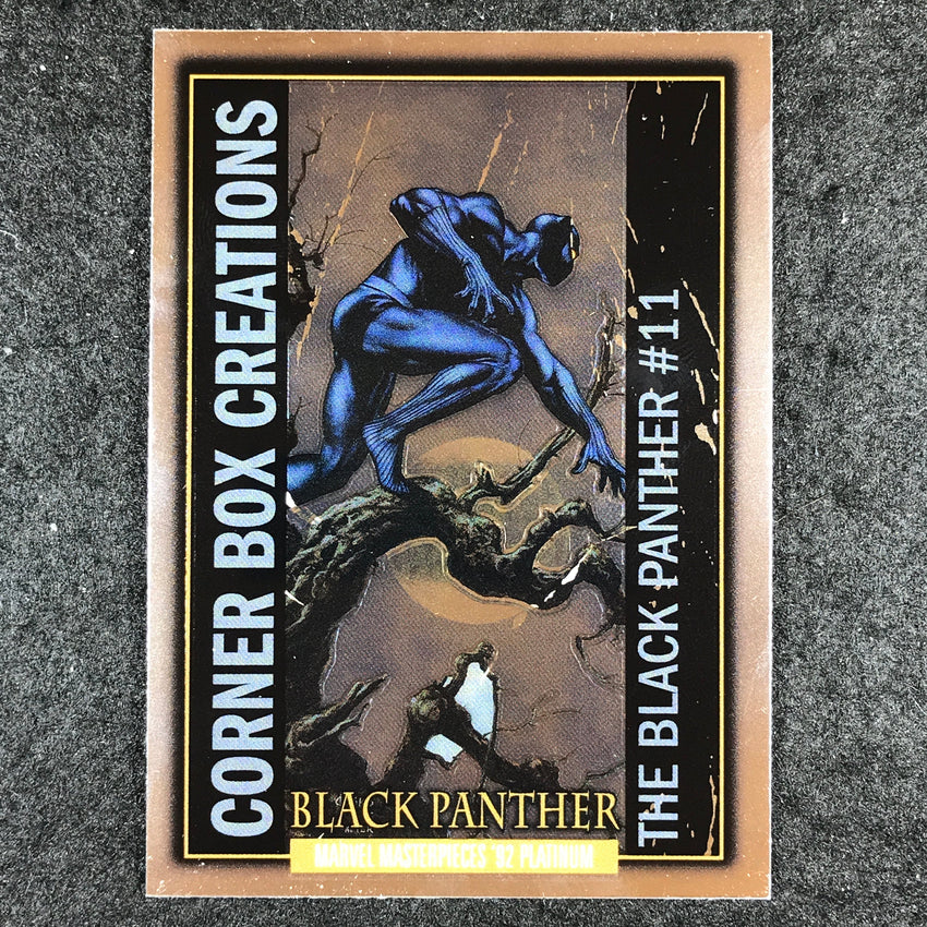 2024 Marvel Masterpieces '92 Platinum BLACK PANTHER Corner Box Creations #13