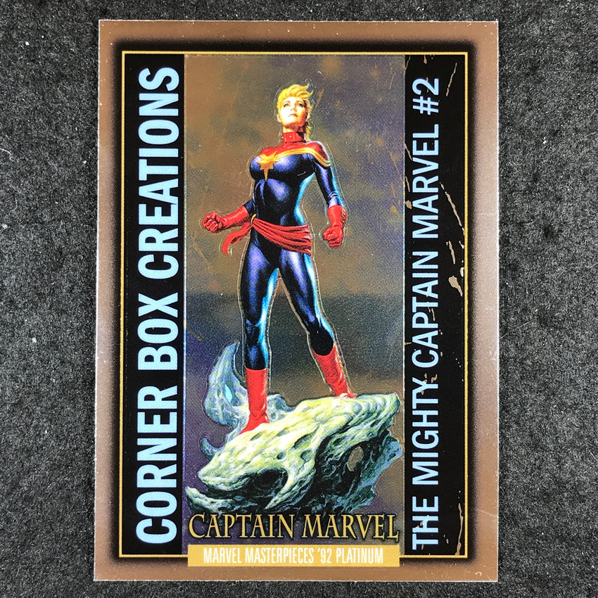 2024 Marvel Masterpieces '92 Platinum CAPTAIN MARVEL Corner Box Creations #16