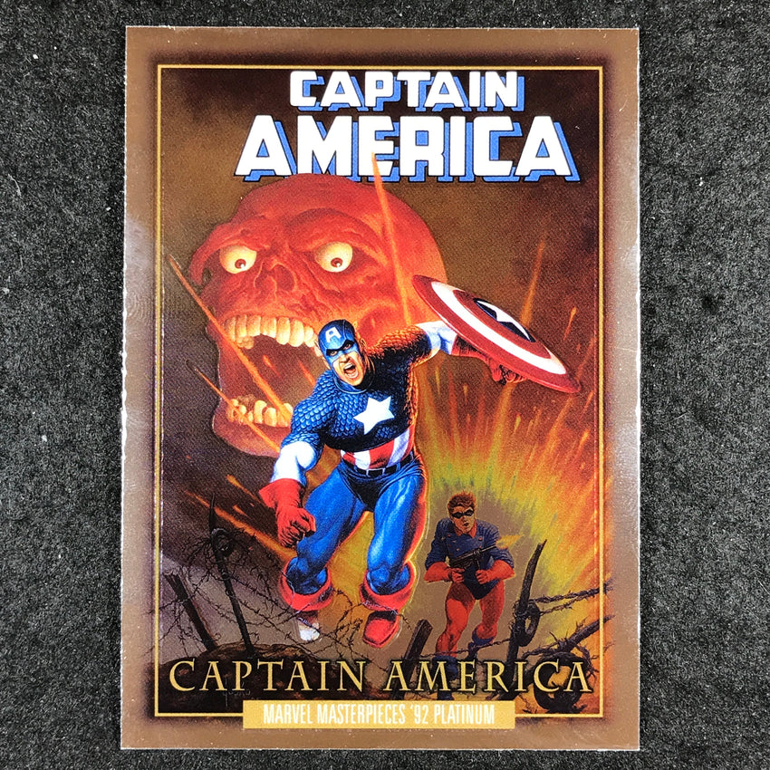 2024 Marvel Masterpieces '92 Platinum CAPTAIN AMERICA Fantastic Covers Base #8