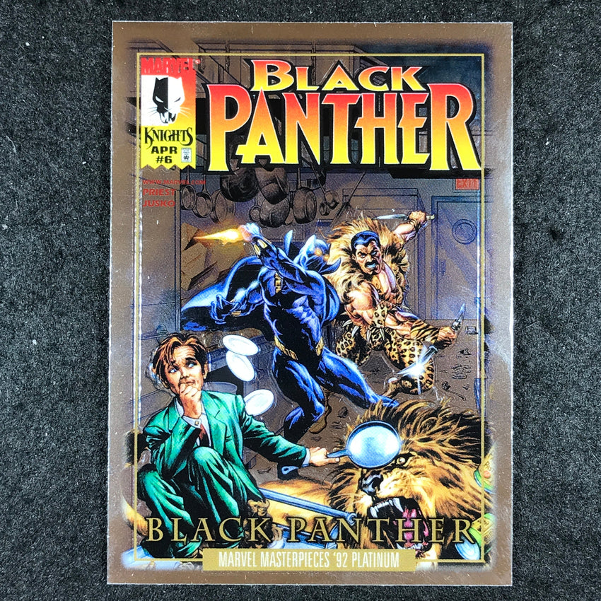 2024 Marvel Masterpieces '92 Platinum BLACK PANTHER Fantastic Covers Base #9