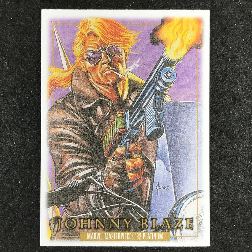 2024 Marvel Masterpieces '92 Platinum JOHNNY BLAZE Base Canvas #2