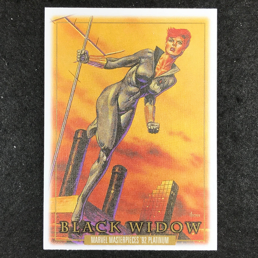 2024 Marvel Masterpieces '92 Platinum BLACK WIDOW Base Canvas #3