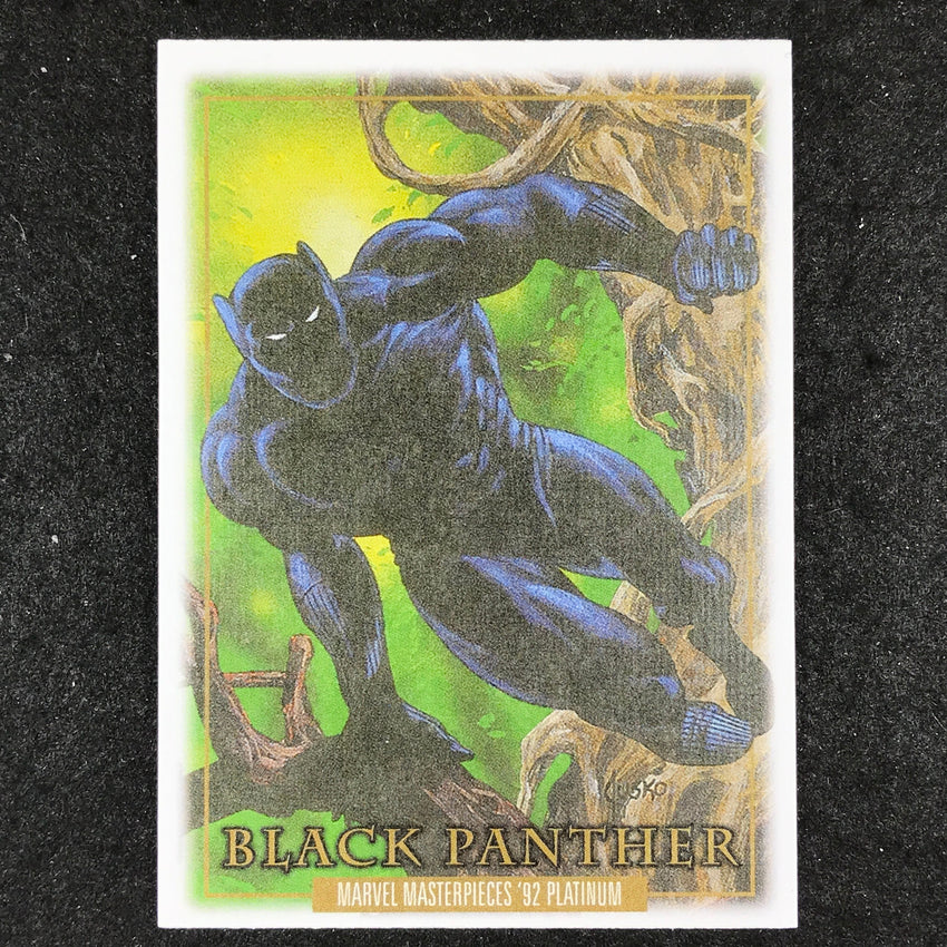 2024 Marvel Masterpieces '92 Platinum BLACK PANTHER Base Canvas #4