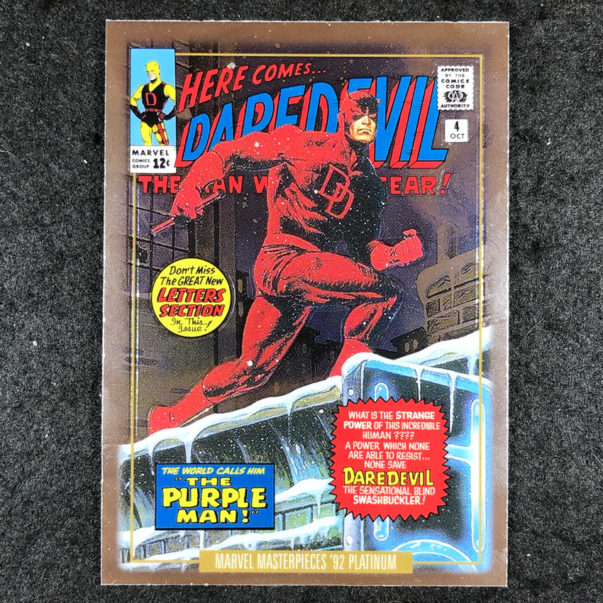 2024 Marvel Masterpieces '92 Platinum DAREDEVIL Variant Cover Base #12