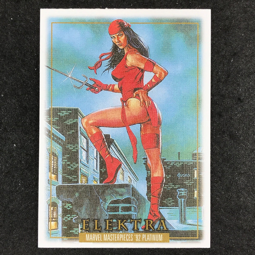 2024 Marvel Masterpieces '92 Platinum ELEKTRA Base Canvas #22