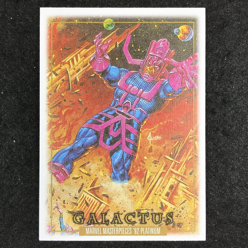2024 Marvel Masterpieces '92 Platinum GALACTUS Base Canvas #30