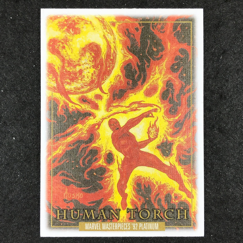 2024 Marvel Masterpieces '92 Platinum HUMAN TORCH Base Canvas #31