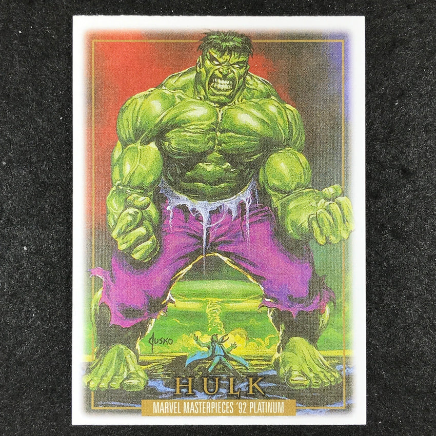 2024 Marvel Masterpieces '92 Platinum HULK Base Canvas #32