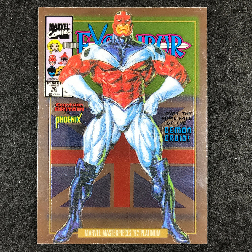 2024 Marvel Masterpieces '92 Platinum CAPTAIN BRITAIN Variant Cover Base #15