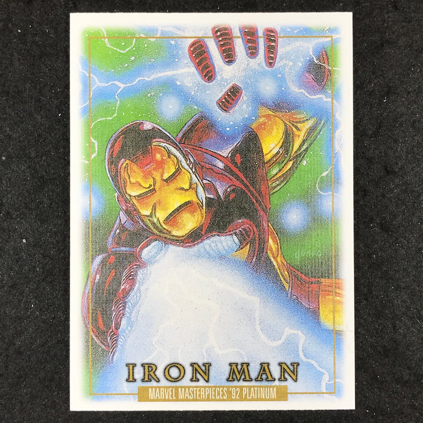 2024 Marvel Masterpieces '92 Platinum IRON MAN Base Canvas #38