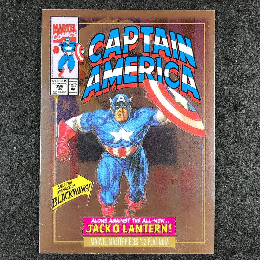 2024 Marvel Masterpieces '92 Platinum CAPTAIN AMERICA Variant Cover Base #16