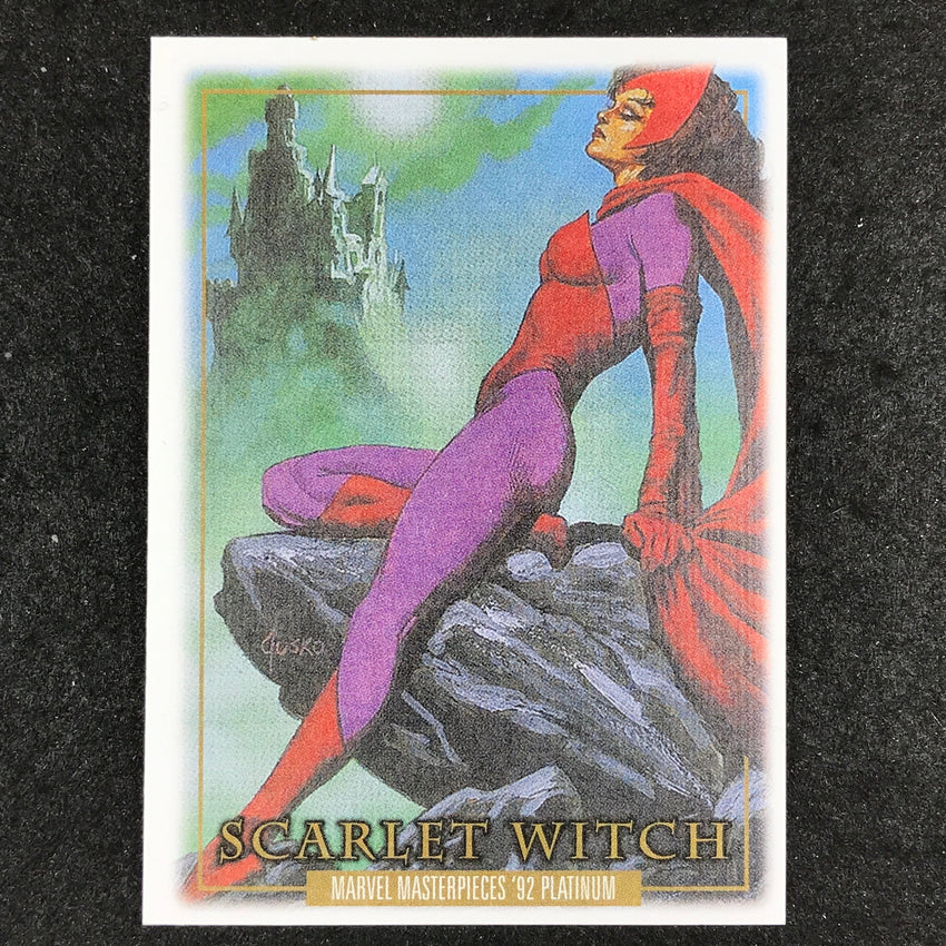 2024 Marvel Masterpieces '92 Platinum SCARLET WITCH Base Canvas #47