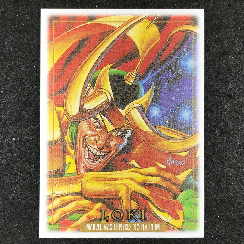 2024 Marvel Masterpieces '92 Platinum LOKI Base Canvas #50
