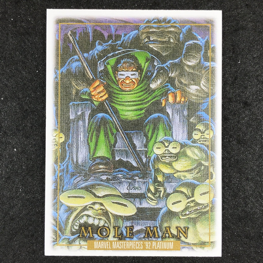 2024 Marvel Masterpieces '92 Platinum MOLE MAN Base Canvas #52