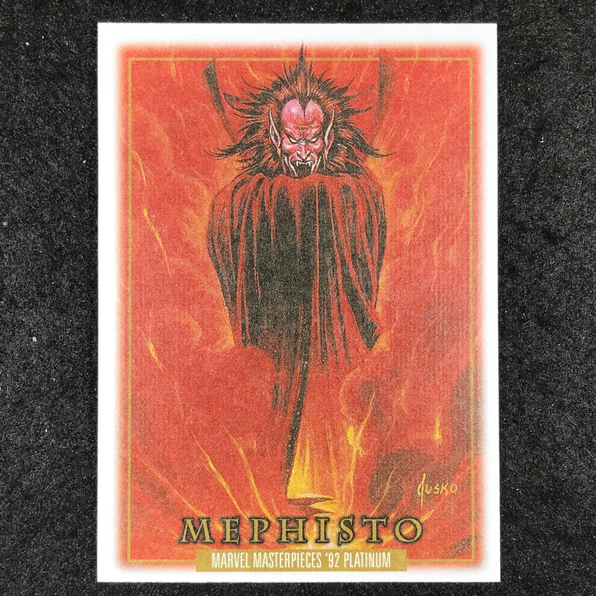 2024 Marvel Masterpieces '92 Platinum MEPHISTO Base Canvas #54
