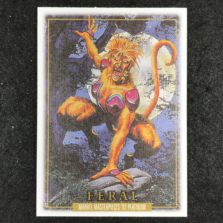 2024 Marvel Masterpieces '92 Platinum FERAL Base Canvas #55