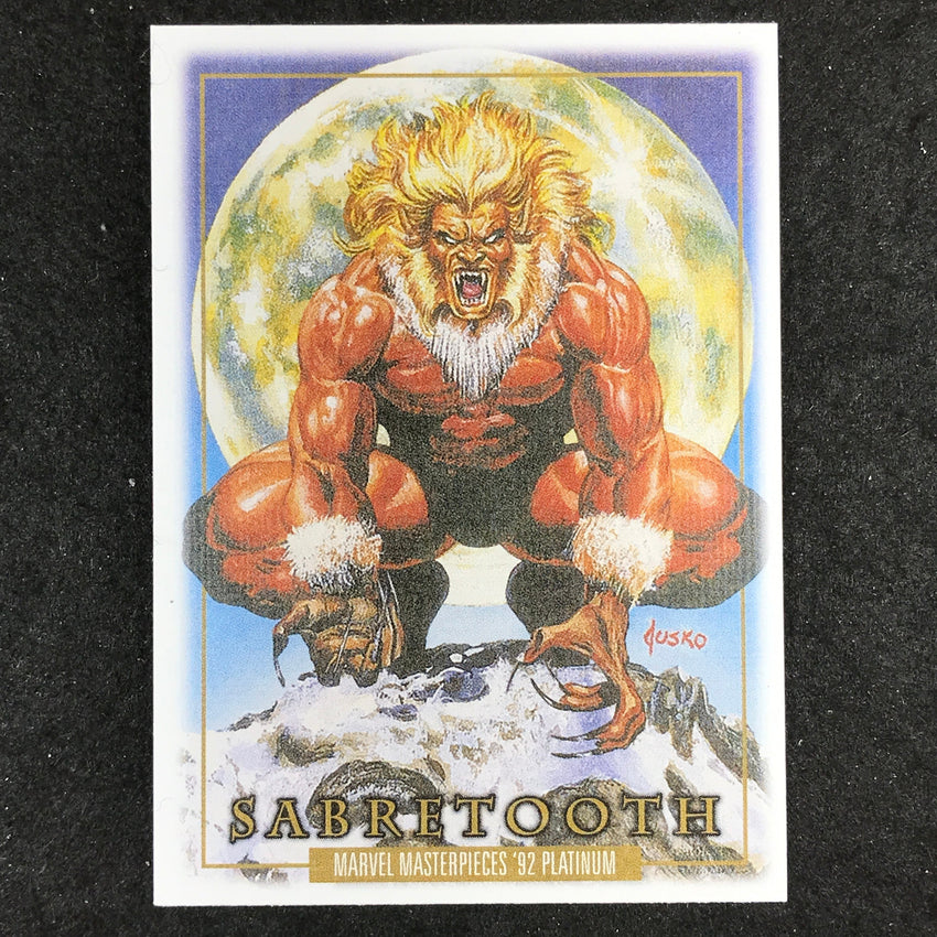 2024 Marvel Masterpieces '92 Platinum SABRETOOTH Base Canvas #78