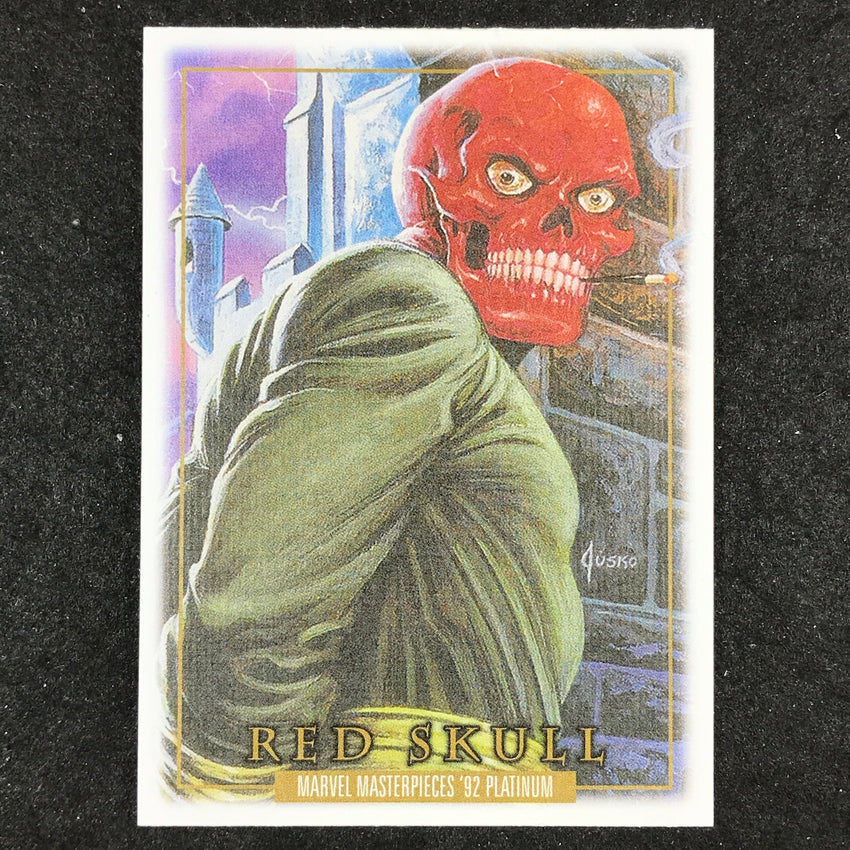 2024 Marvel Masterpieces '92 Platinum RED SKULL Base Canvas #80