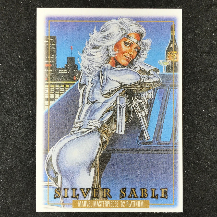 2024 Marvel Masterpieces '92 Platinum SILVER SABLE Base Canvas #81