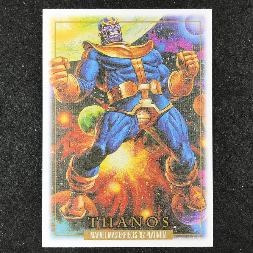 2024 Marvel Masterpieces '92 Platinum THANOS Base Canvas #83
