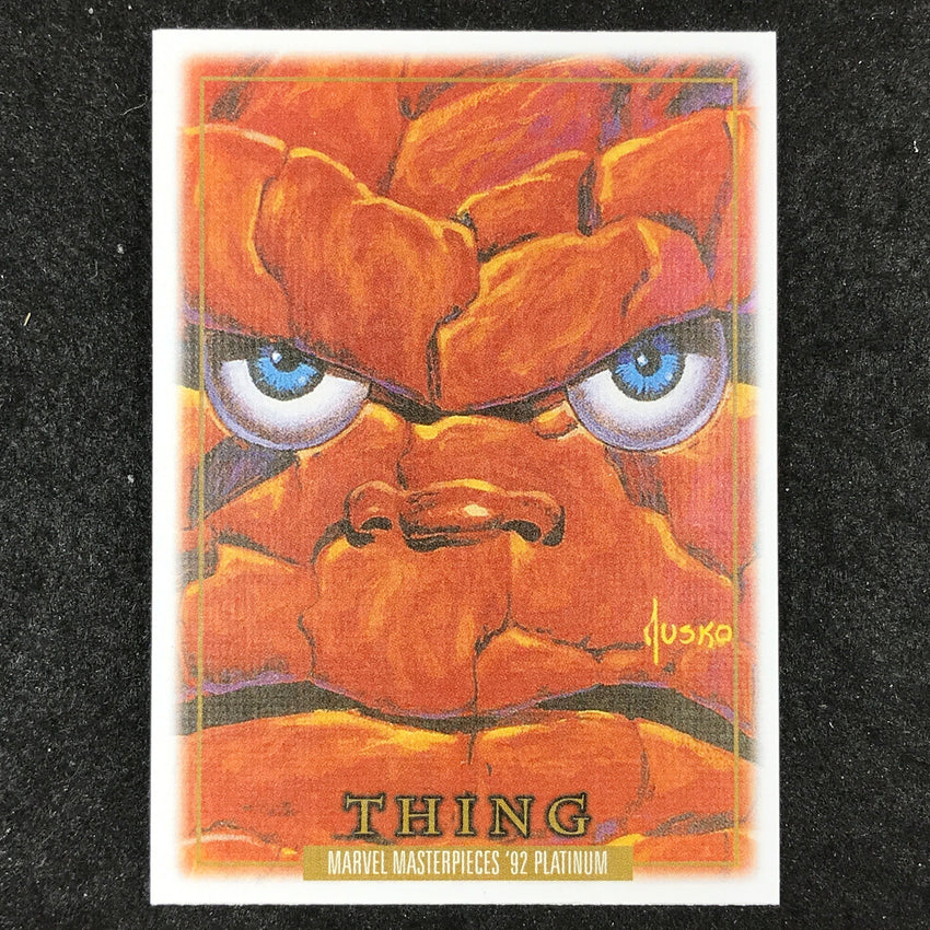 2024 Marvel Masterpieces '92 Platinum THING Base Canvas #91