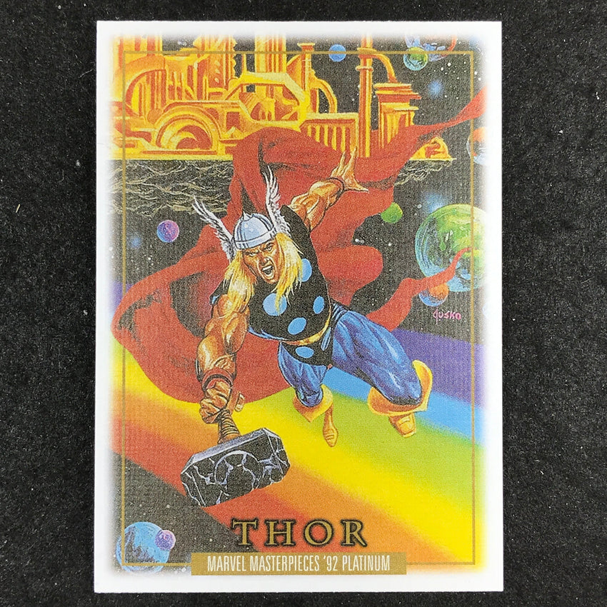2024 Marvel Masterpieces '92 Platinum THOR Base Canvas #92