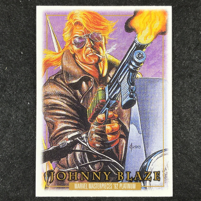2024 Marvel Masterpieces '92 Platinum JOHNNY BLAZE Base Leather #2