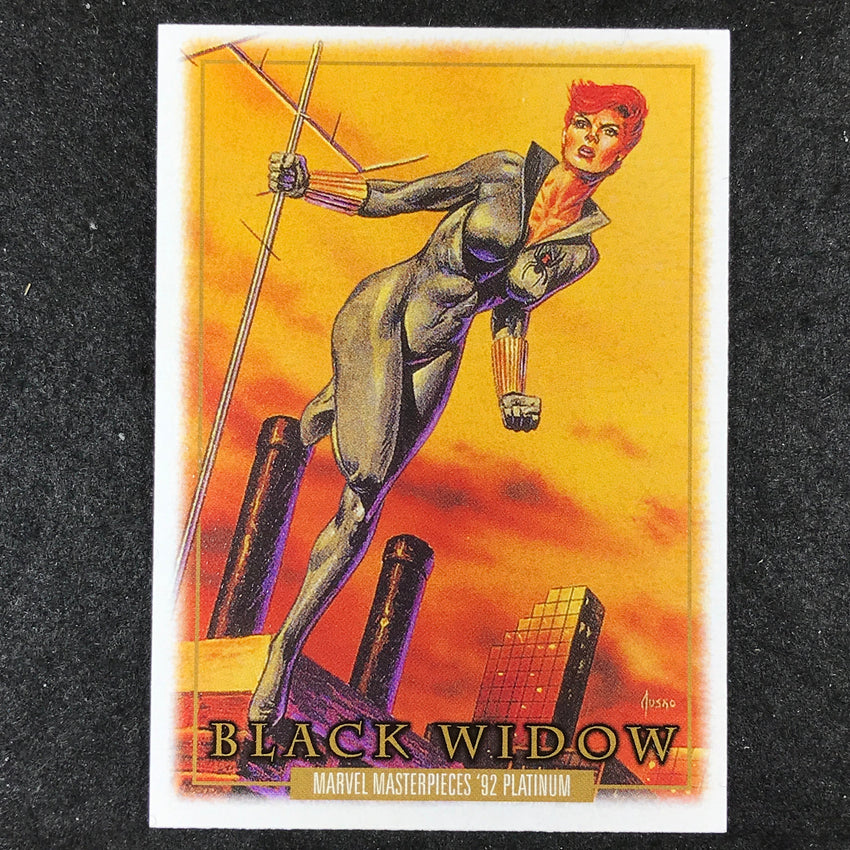 2024 Marvel Masterpieces '92 Platinum BLACK WIDOW Base Leather #3