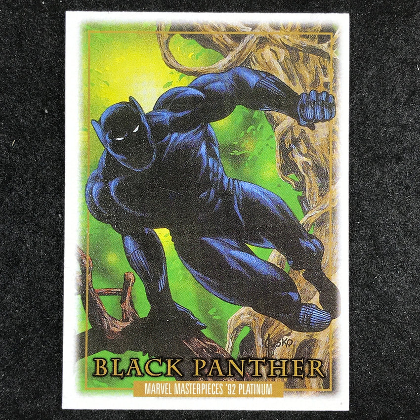 2024 Marvel Masterpieces '92 Platinum BLACK PANTHER Base Leather #4