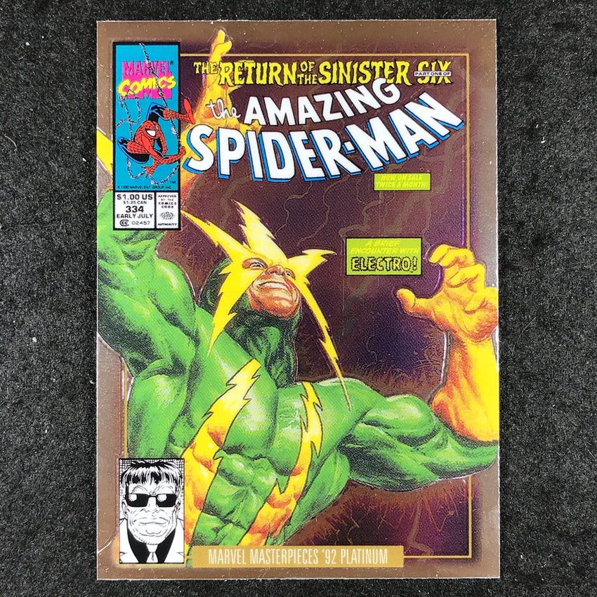 2024 Marvel Masterpieces '92 Platinum ELECTRO Variant Cover Base #23