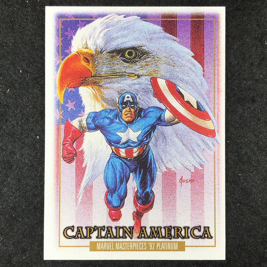 2024 Marvel Masterpieces '92 Platinum CAPTAIN AMERICA Base Leather #16