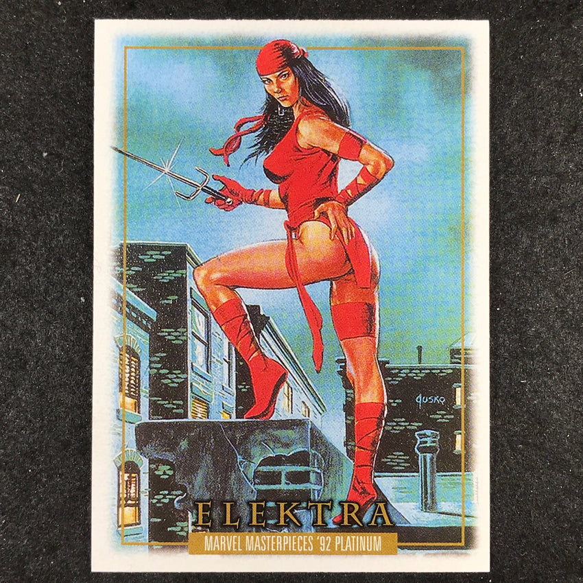 2024 Marvel Masterpieces '92 Platinum ELEKTRA Base Leather #22