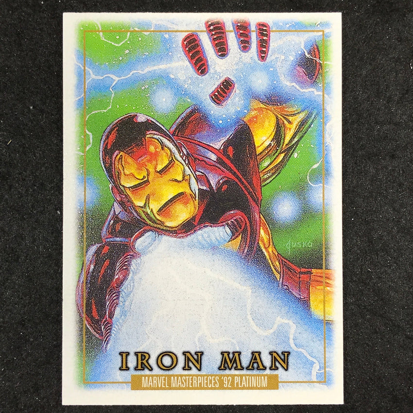 2024 Marvel Masterpieces '92 Platinum IRON MAN Base Leather #38