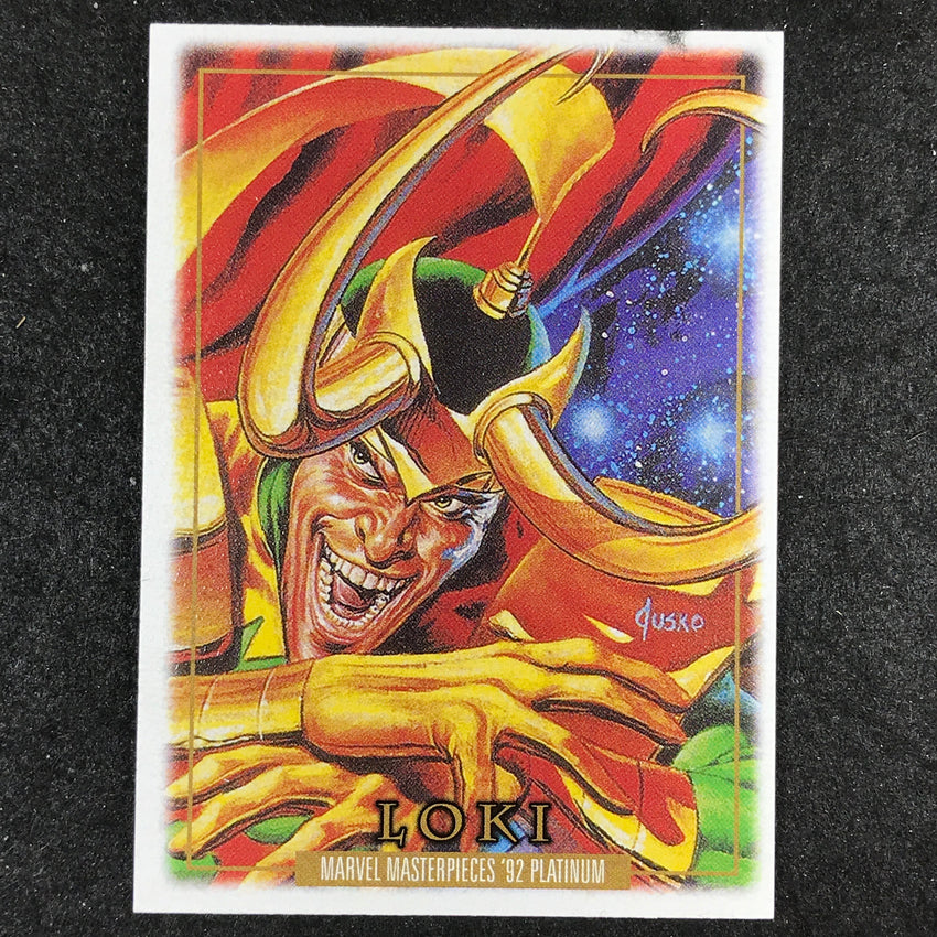 2024 Marvel Masterpieces '92 Platinum LOKI Base Leather #50