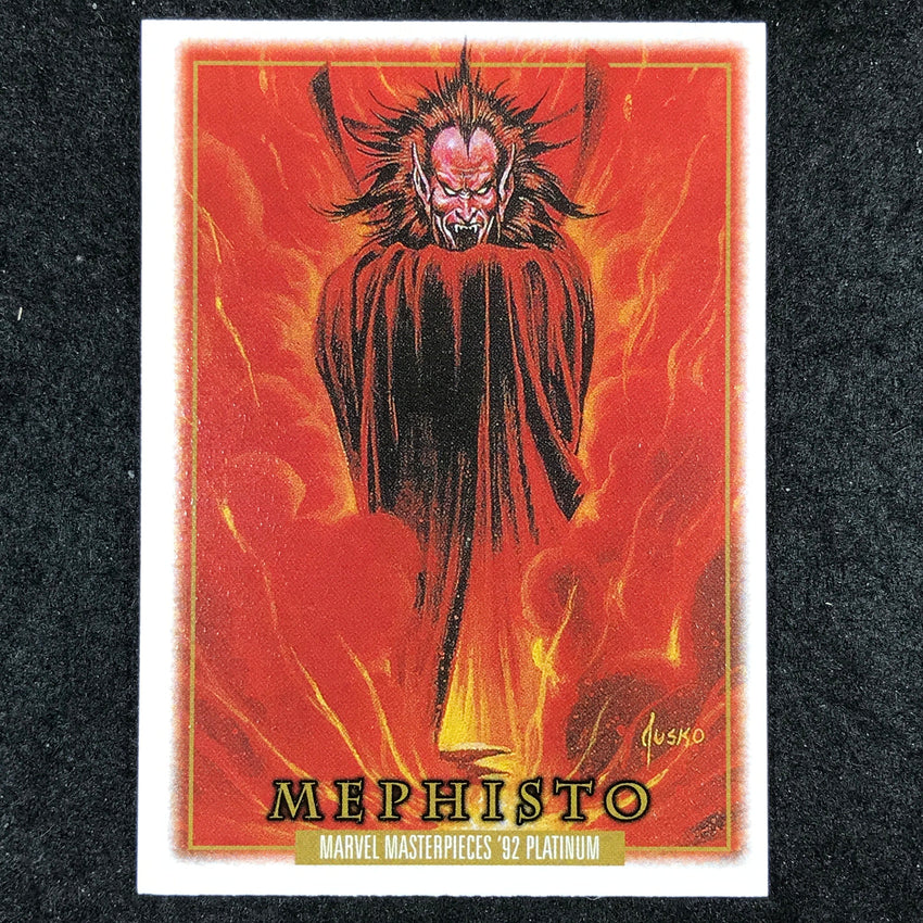 2024 Marvel Masterpieces '92 Platinum MEPHISTO Base Leather #54
