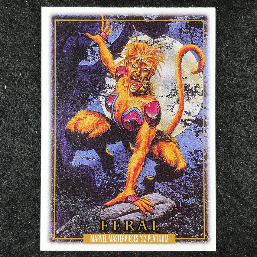 2024 Marvel Masterpieces '92 Platinum FERAL Base Leather #55