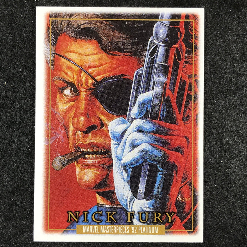 2024 Marvel Masterpieces '92 Platinum NICK FURY Base Leather #64