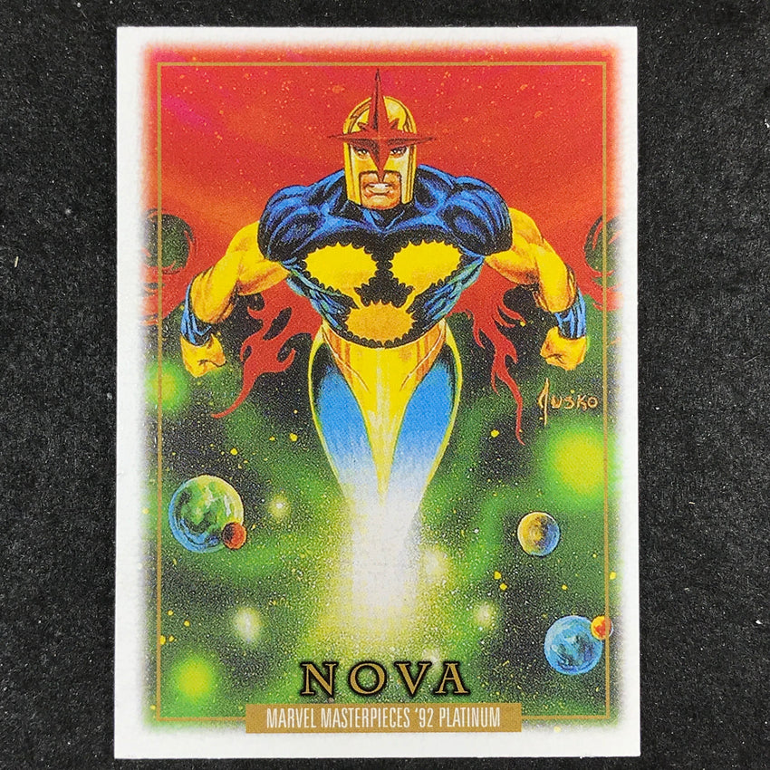 2024 Marvel Masterpieces '92 Platinum NOVA Base Leather #68