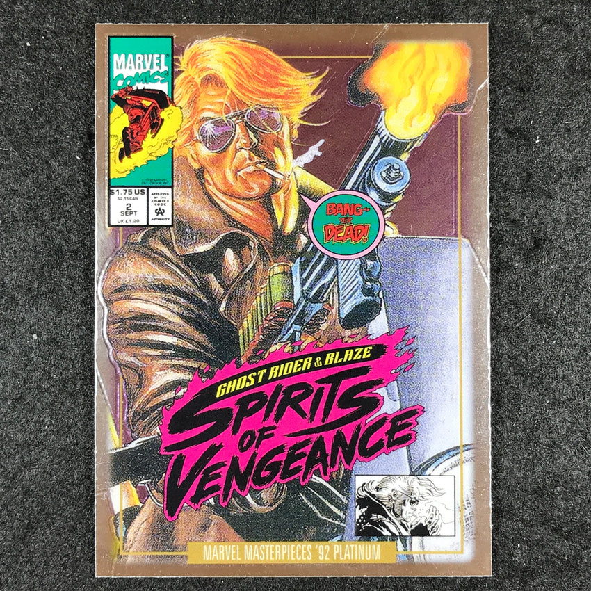 2024 Marvel Masterpieces '92 Platinum JOHNNY BLAZE Variant Cover Base #2