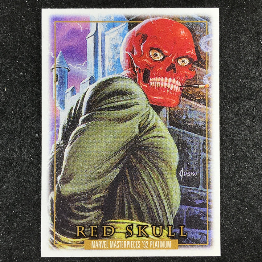2024 Marvel Masterpieces '92 Platinum RED SKULL Base Leather #80