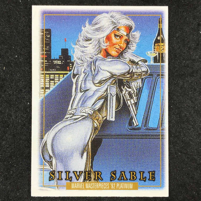 2024 Marvel Masterpieces '92 Platinum SILVER SABLE Base Leather #81