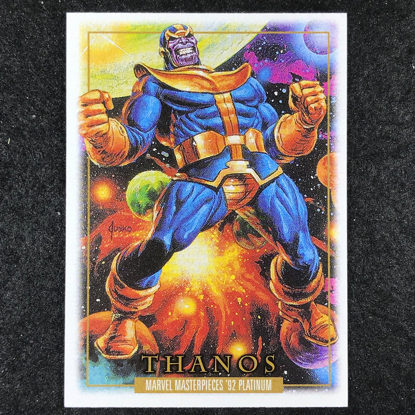 2024 Marvel Masterpieces '92 Platinum THANOS Base Leather #83