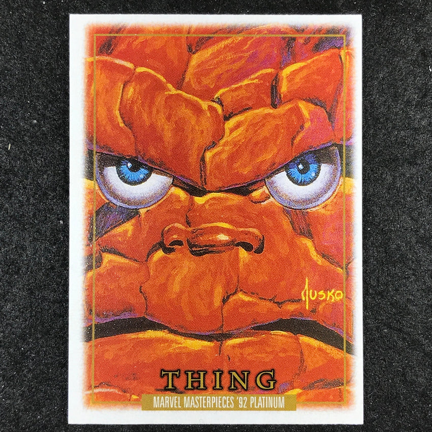 2024 Marvel Masterpieces '92 Platinum THING Base Leather #91