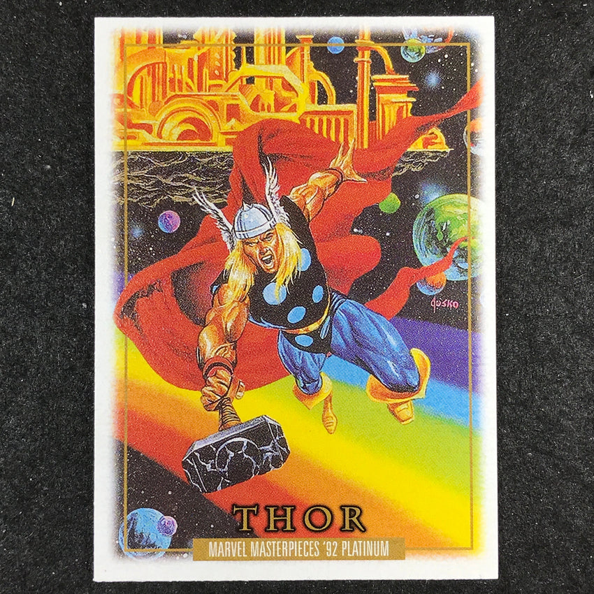 2024 Marvel Masterpieces '92 Platinum THOR Base Leather #92