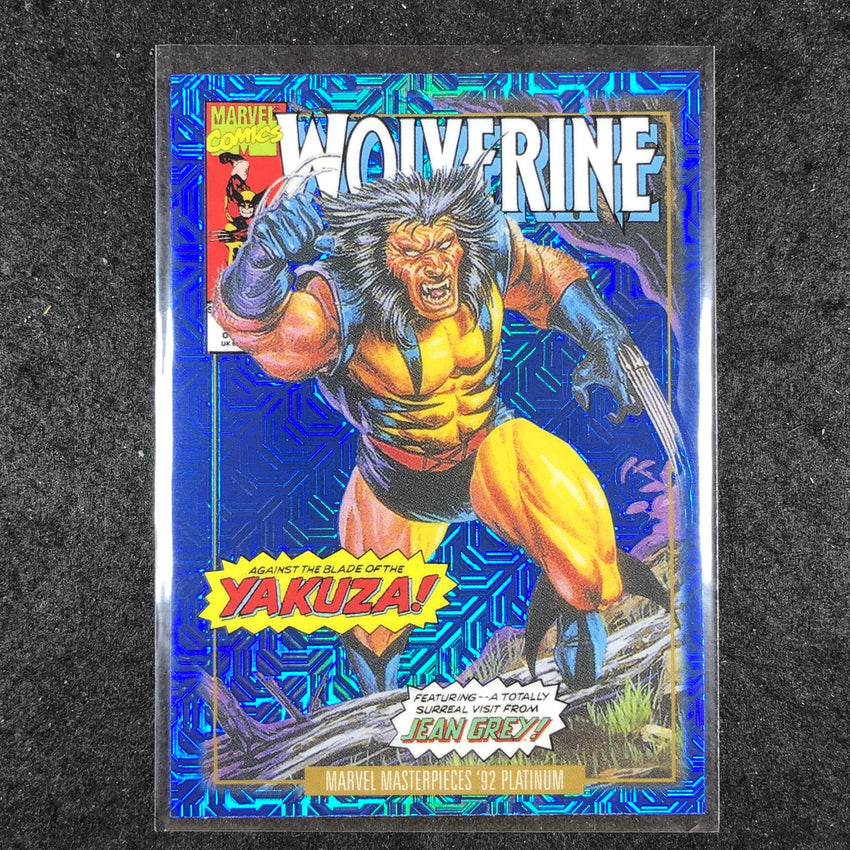 2024 Marvel Masterpieces '92 Platinum WOLVERINE Variant Cover Blue Traxx #94-V