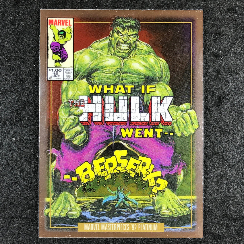 2024 Marvel Masterpieces '92 Platinum HULK Variant Cover Base #32