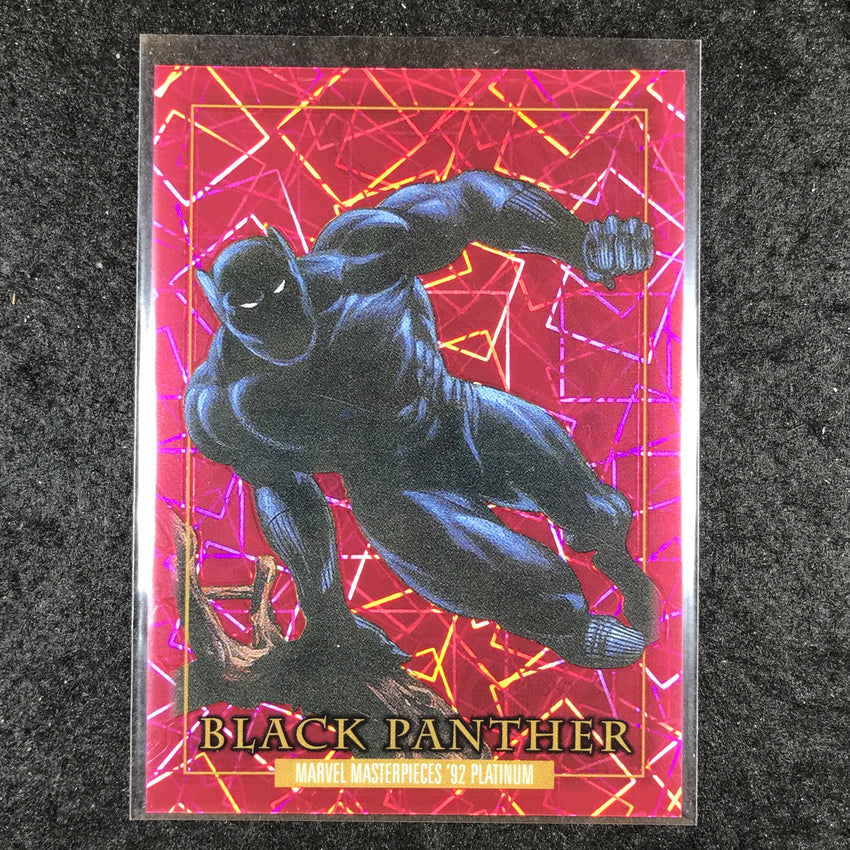 2024 Marvel Masterpieces '92 Platinum BLACK PANTHER Base Pink Laser 110/992 #4