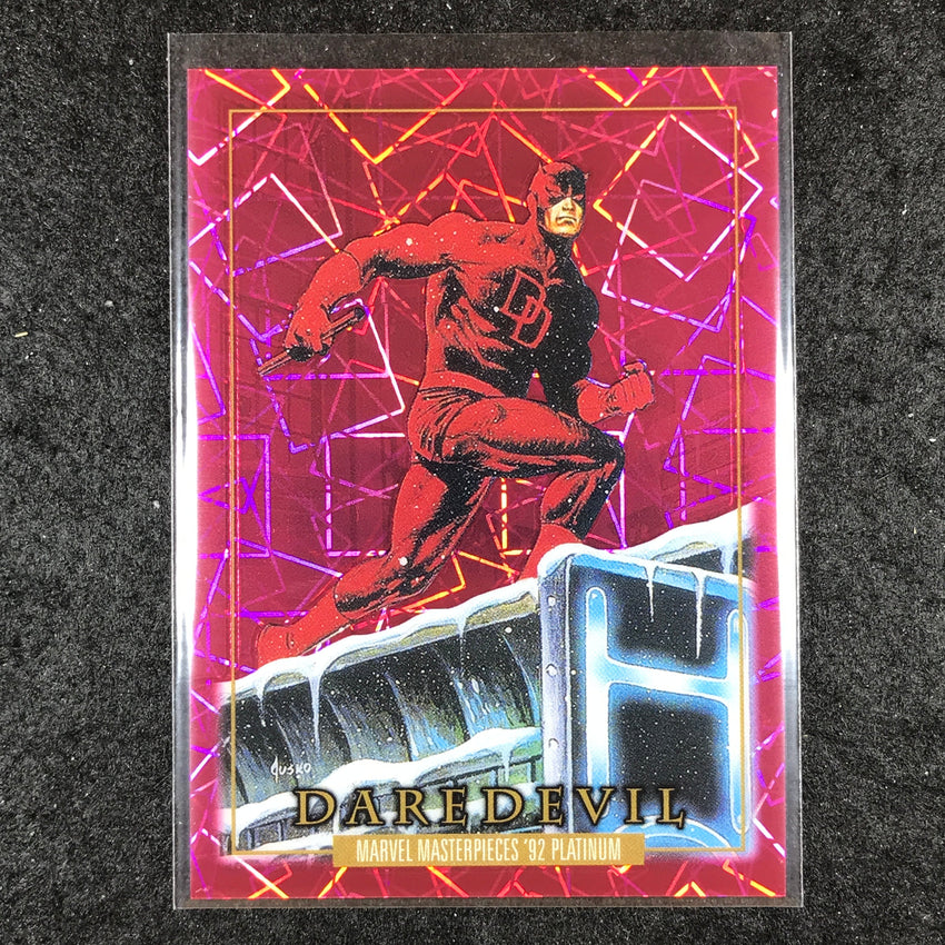 2024 Marvel Masterpieces '92 Platinum DAREDEVIL Base Pink Laser 741/992 #12