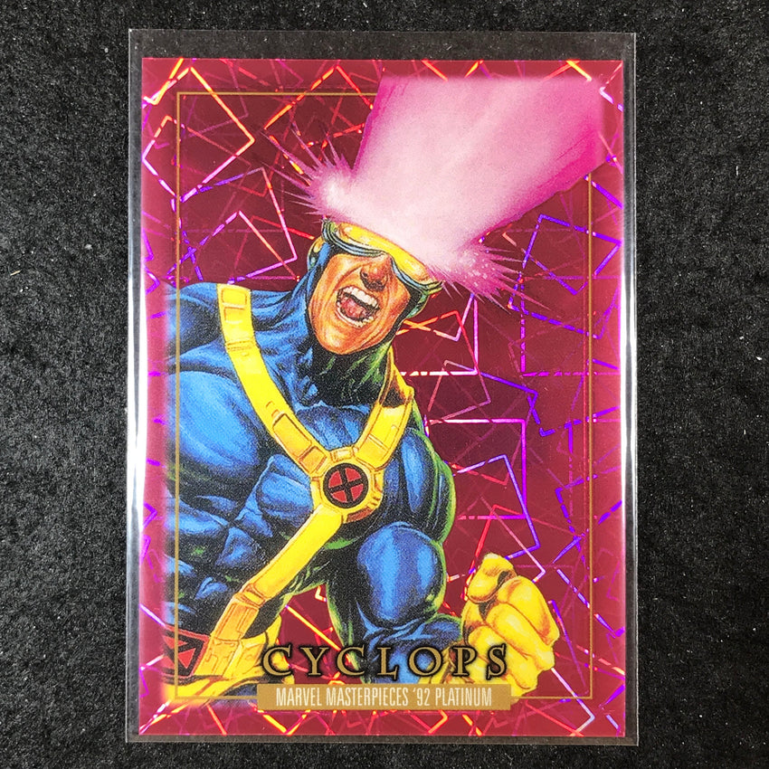 2024 Marvel Masterpieces '92 Platinum CYCLOPS Base Pink Laser 323/992 #13
